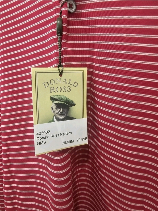 Donald Ross Golf Polo Mens XXL NWT Striped Performance Shirt - Picture 5 of 7